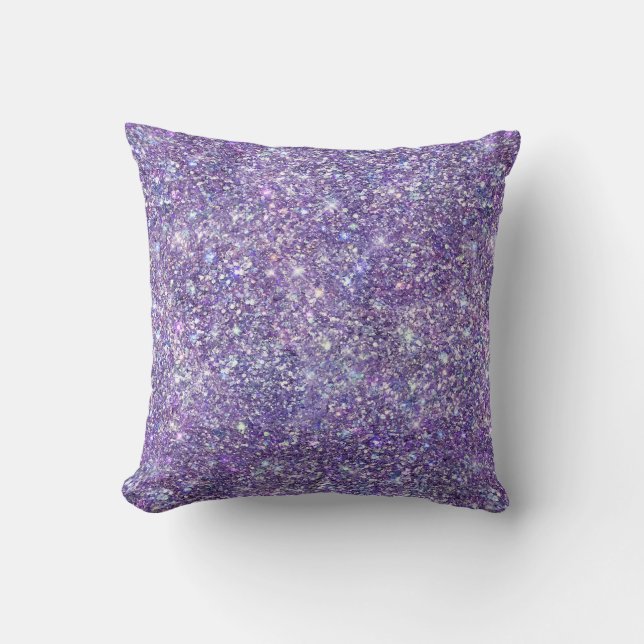 Coussin Parties scintillant violette (Recto)