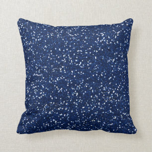 Coussin Parties scintillantes bleues élégantes