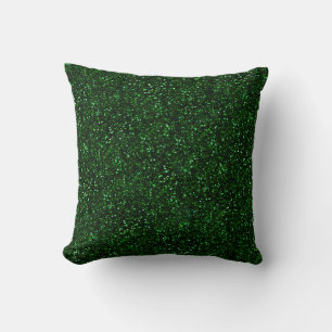 Coussin Parties scintillantes foncées de vert vert