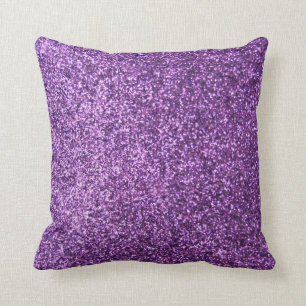 Coussin Parties scintillantes pourpres de Faux