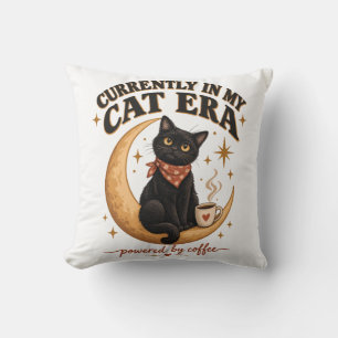 Coussin Pas aujourd'hui Humain Drôle Grincheux Chat Noir C