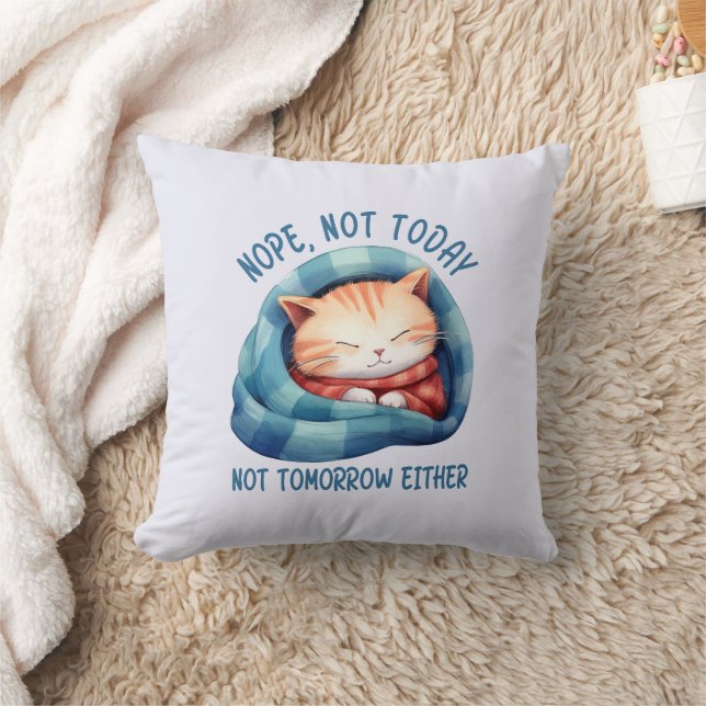 Coussin Pas aujourd'hui, pas demain - Introververted Humou (Couverture)