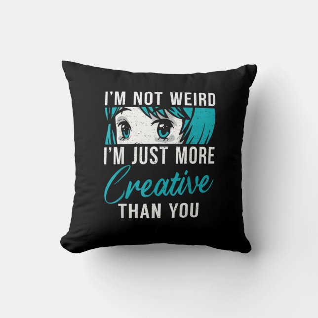 Coussin Pas bizarre, juste un amoureux de l'anime plus cré (Recto)