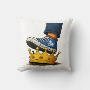 Coussin Pas de chaussure de roi sur la couronne