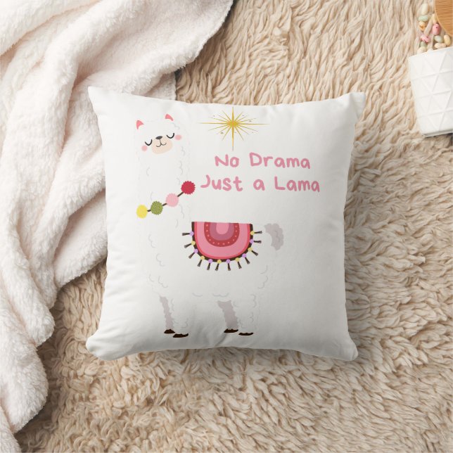Coussin pas de drame juste un lama (Couverture)