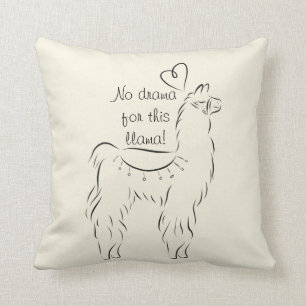 Coussin Pas de drame pour cette lama