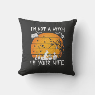 Coussin Pas de femme sorcière Halloween Sunset Chaudron_1