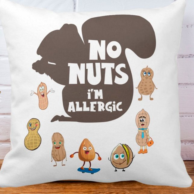 Coussin Pas de noix Je suis Allergic Peanut Sensibilisatio (Créateur téléchargé)