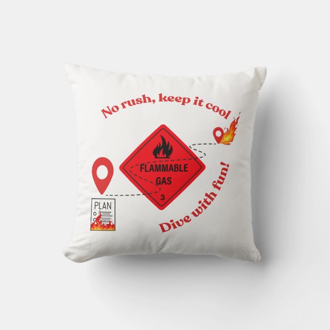 Coussin Pas de précipitation, gardez la tête froide camion (Recto)