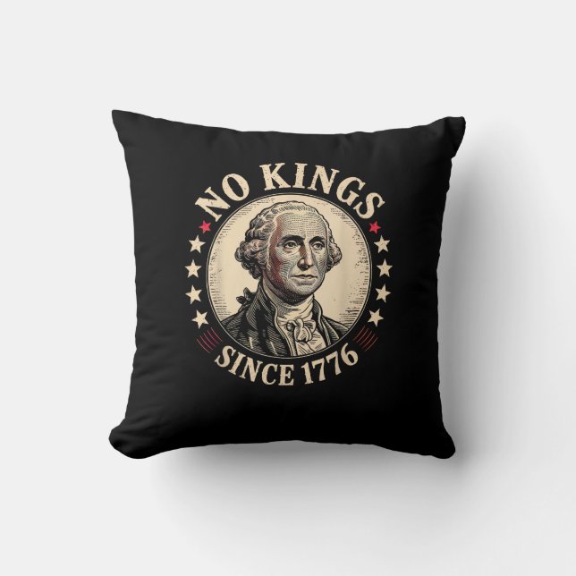 Coussin Pas de rois en Amérique 1776 Liberté Rétro Classiq (Recto)