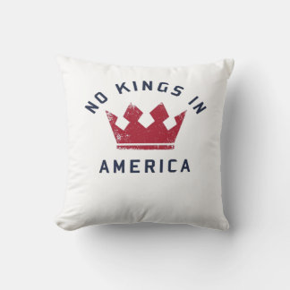 Coussin Pas de rois en Amérique Anti-fascisme USA Classiqu