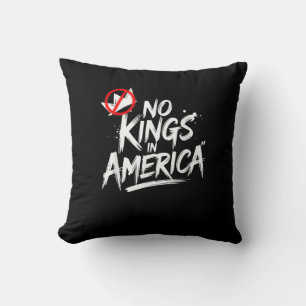 Coussin Pas de rois en Amérique Anti-Monarchie Style Vinta