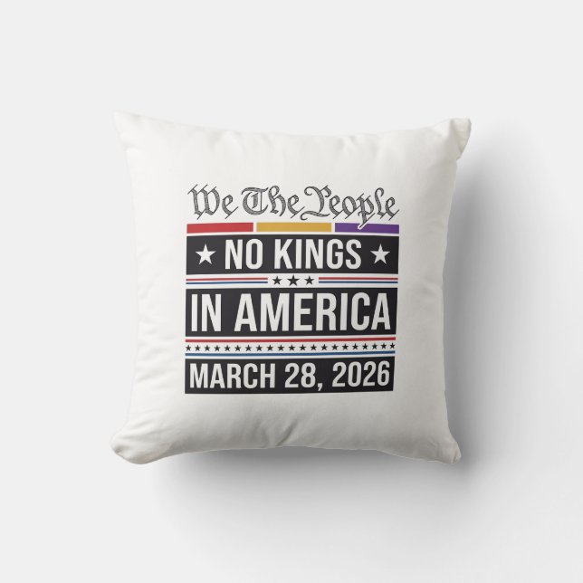 Coussin Pas de rois en Amérique Chemise de protestation pa (Recto)