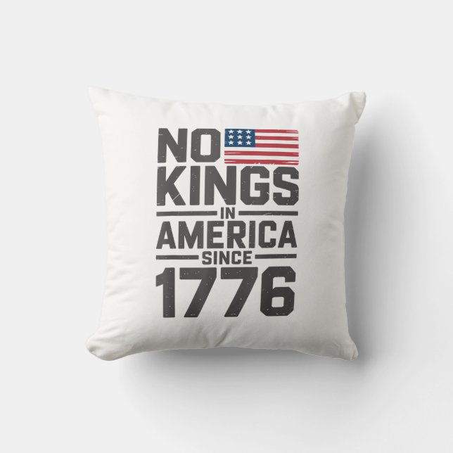Coussin Pas de rois en Amérique depuis 1776 Création (Recto)