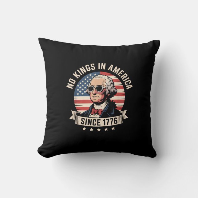 Coussin Pas de rois en Amérique depuis 1776 Design (Recto)