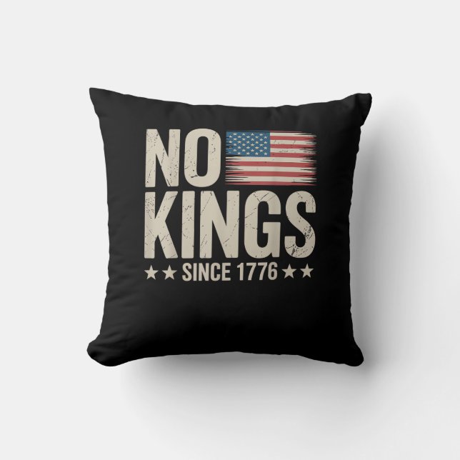 Coussin Pas de rois en Amérique depuis 1776 Esprit de libe (Recto)