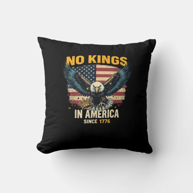 Coussin Pas de rois en Amérique depuis 1776 Graphique vint (Recto)