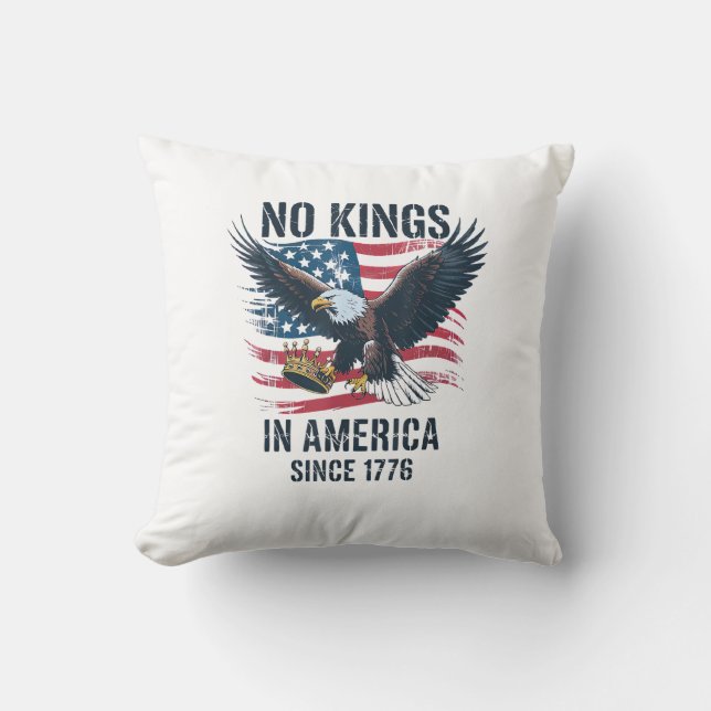 Coussin Pas de rois en Amérique depuis 1776 Minimal Clean (Recto)
