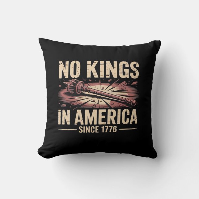Coussin Pas de rois en Amérique depuis 1776 Roi Classique  (Recto)