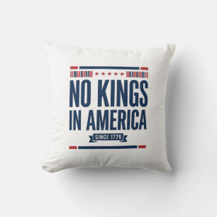 Coussin Pas de rois en Amérique design vectoriel patriotiq