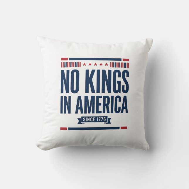 Coussin Pas de rois en Amérique design vectoriel patriotiq (Recto)
