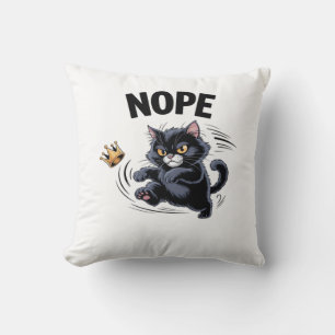 Coussin Pas de rois en Amérique Drôle de couronne de kick 