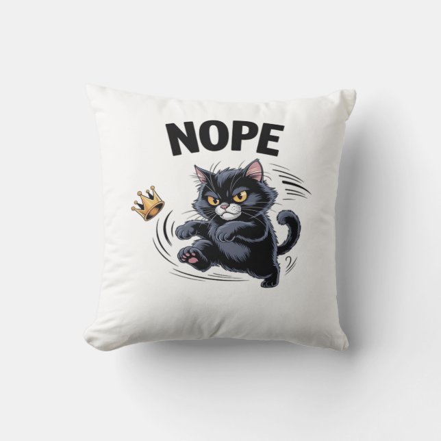 Coussin Pas de rois en Amérique Drôle de couronne de kick  (Recto)