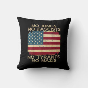 Coussin Pas de rois en Amérique Pas de fascistes Nous Le P