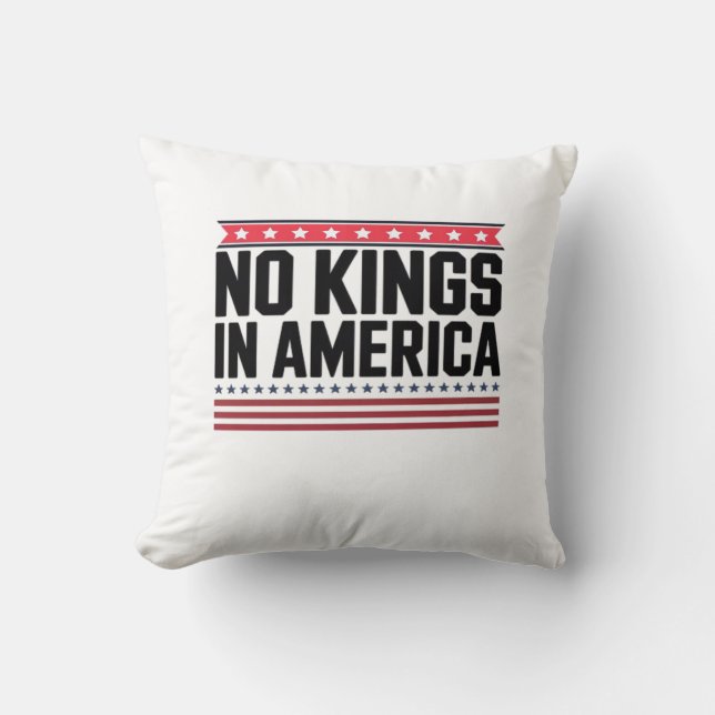 Coussin Pas de rois en Amérique USA Design Gras (Recto)