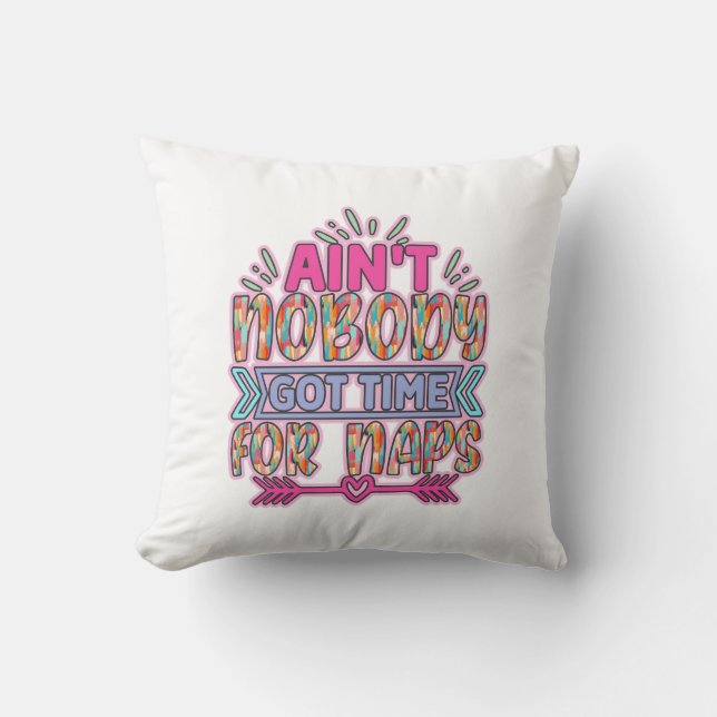 Coussin Pas de temps pour les siestes bébé Jeu d'oreiller (Recto)