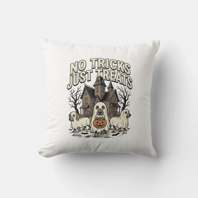 Coussin Pas de tours juste des friandises Halloween Dachsh (Recto)
