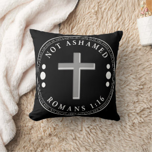 Coussin Pas honteux de l'Evangile Verse chrétien