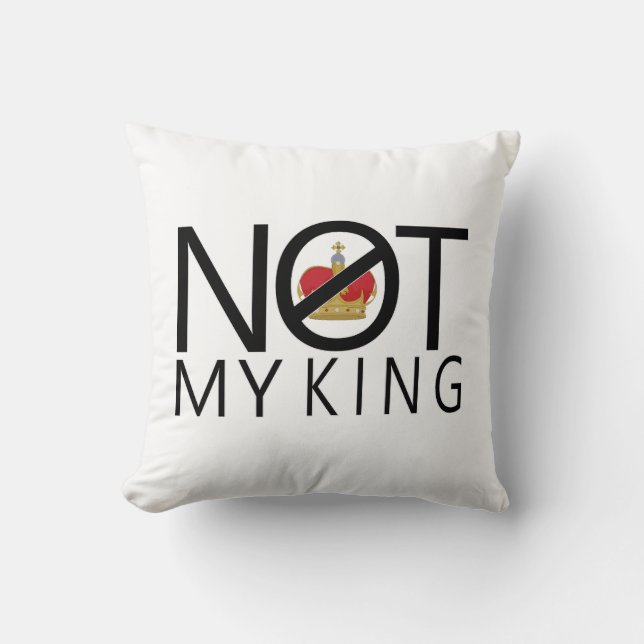 Coussin Pas mon roi (Recto)