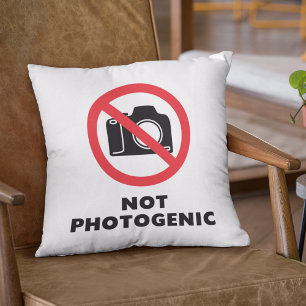 Coussin Pas photogénique - Pas de photo Signal
