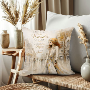 Coussin Pas tous ceux qui vagabondent sont perdus Inspirat