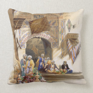 Coussin Passage d'un bazar, le Caire grand, pub. 1846