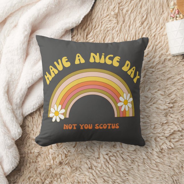 Coussin Passez une bonne journée pas vous Scotus Retro Sty (Couverture)