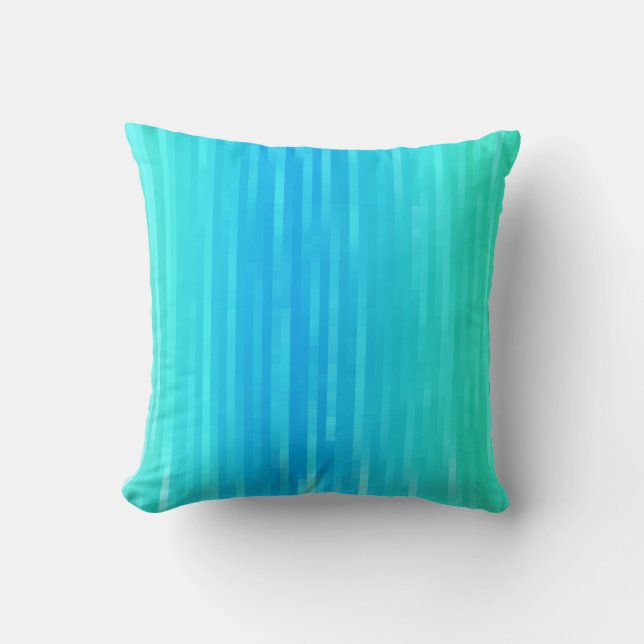 Coussin Pastel Abstrait Art Turquoise Turquoise Bleu Vert (Recto)