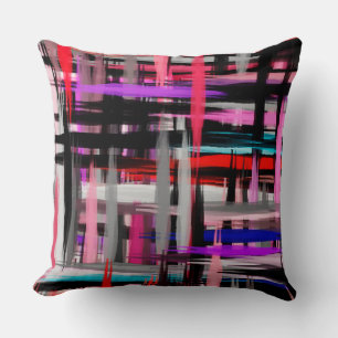 Coussin Pastel Abstrait couleur peinte #4