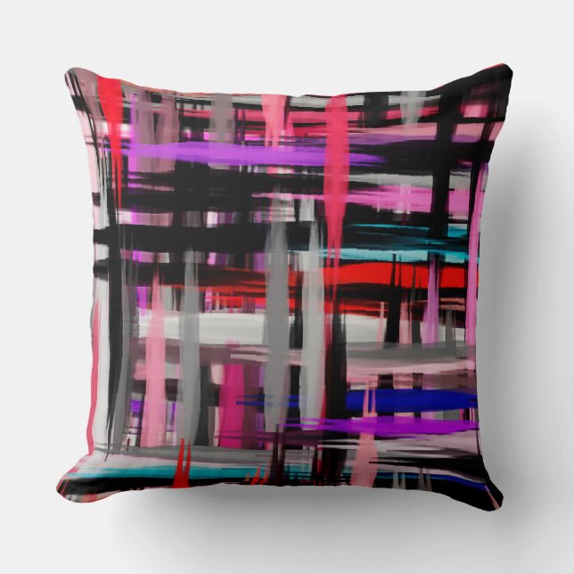Coussin Pastel Abstrait couleur peinte #4 (Recto)