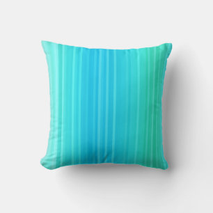 Coussin Pastel Abstrait Turquoise Bleu Bleu Grandes Têtes