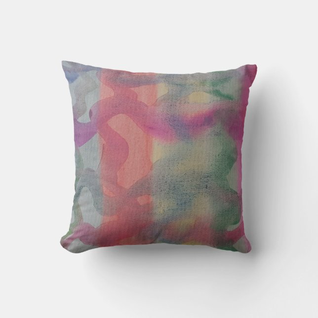 Coussin Pastel Art Abstrait (Recto)