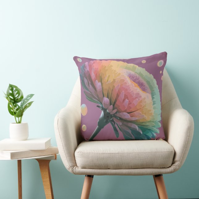 Coussin Pastel Aster Bloom Pillow 3D (Chaise)
