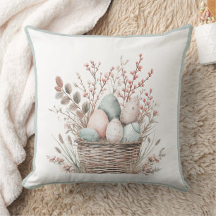 Coussin Pastel Bloom Pâques Panier Brunch