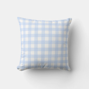 Coussin Pastel Blue Plaid Motif Pâques