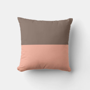 Coussin Pastel Brown et Pale Red