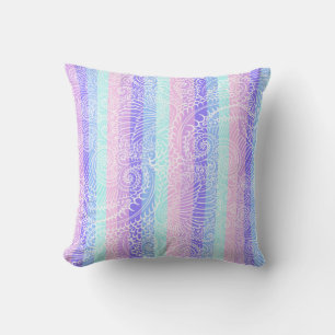 Coussin Pastel Candy Motif d'Imaginaire doux rayé