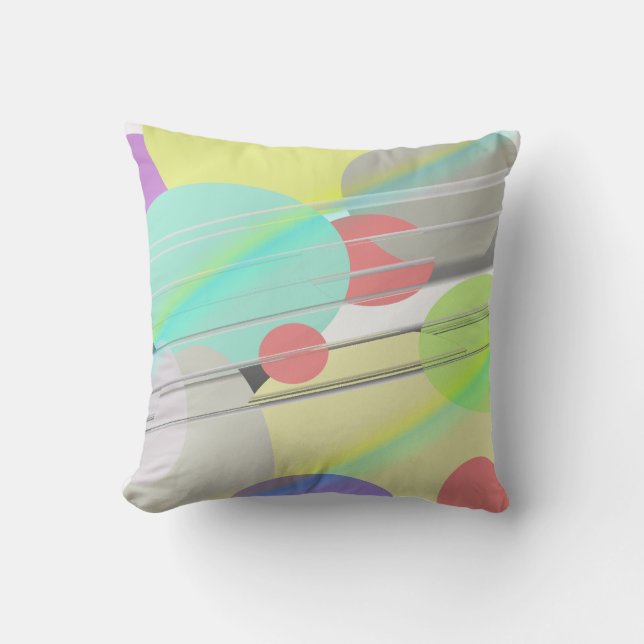 Coussin Pastel Couleur arrondi Forme ovale Motif Jeu d'ore (Recto)
