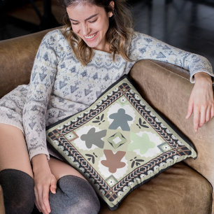 Coussin Pastel Country Cottage Meeple Motif