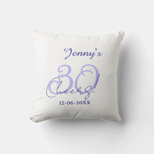 Coussin Pastel félicite 30 ans violet élégant nom da